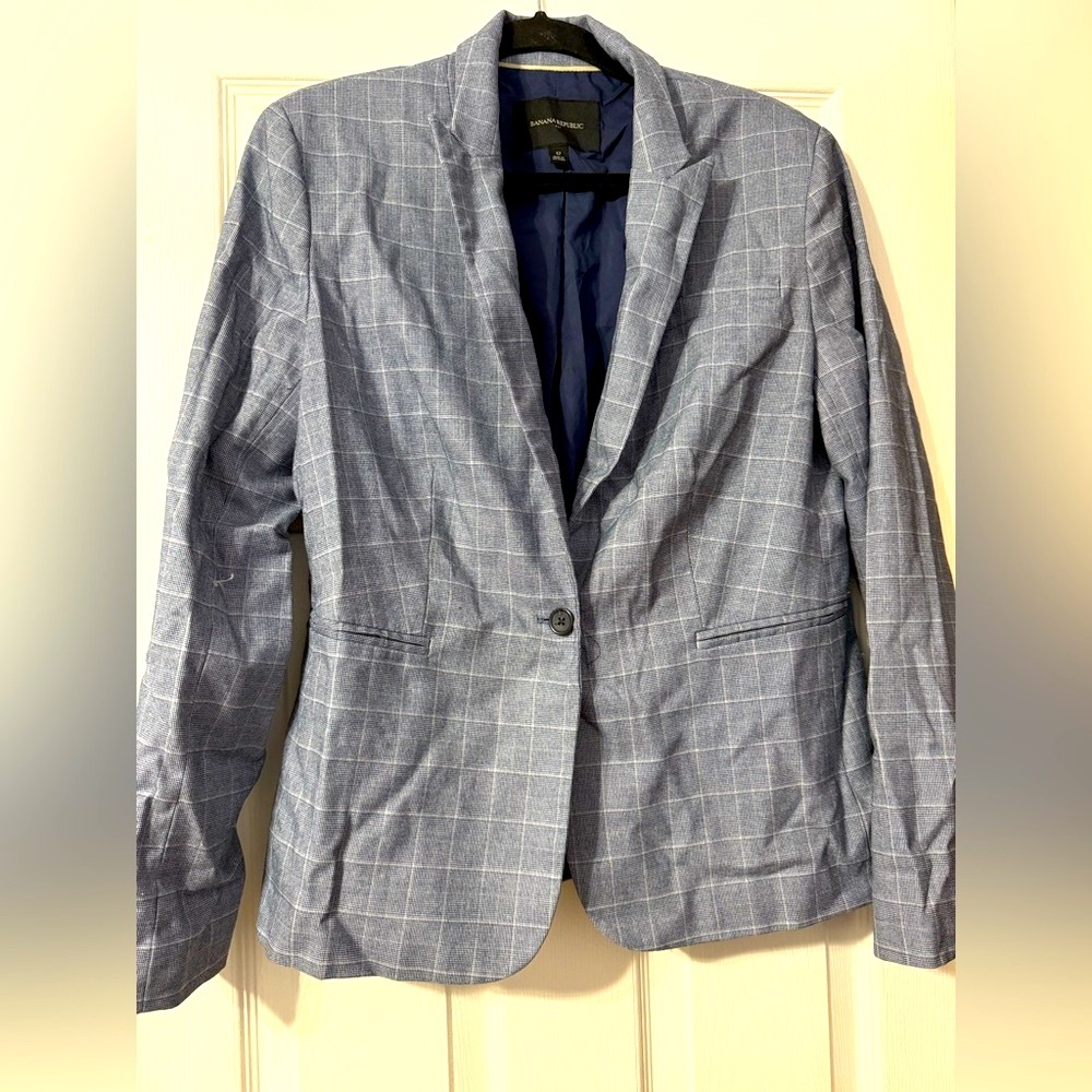 Banana Republic Plaid Women Suit